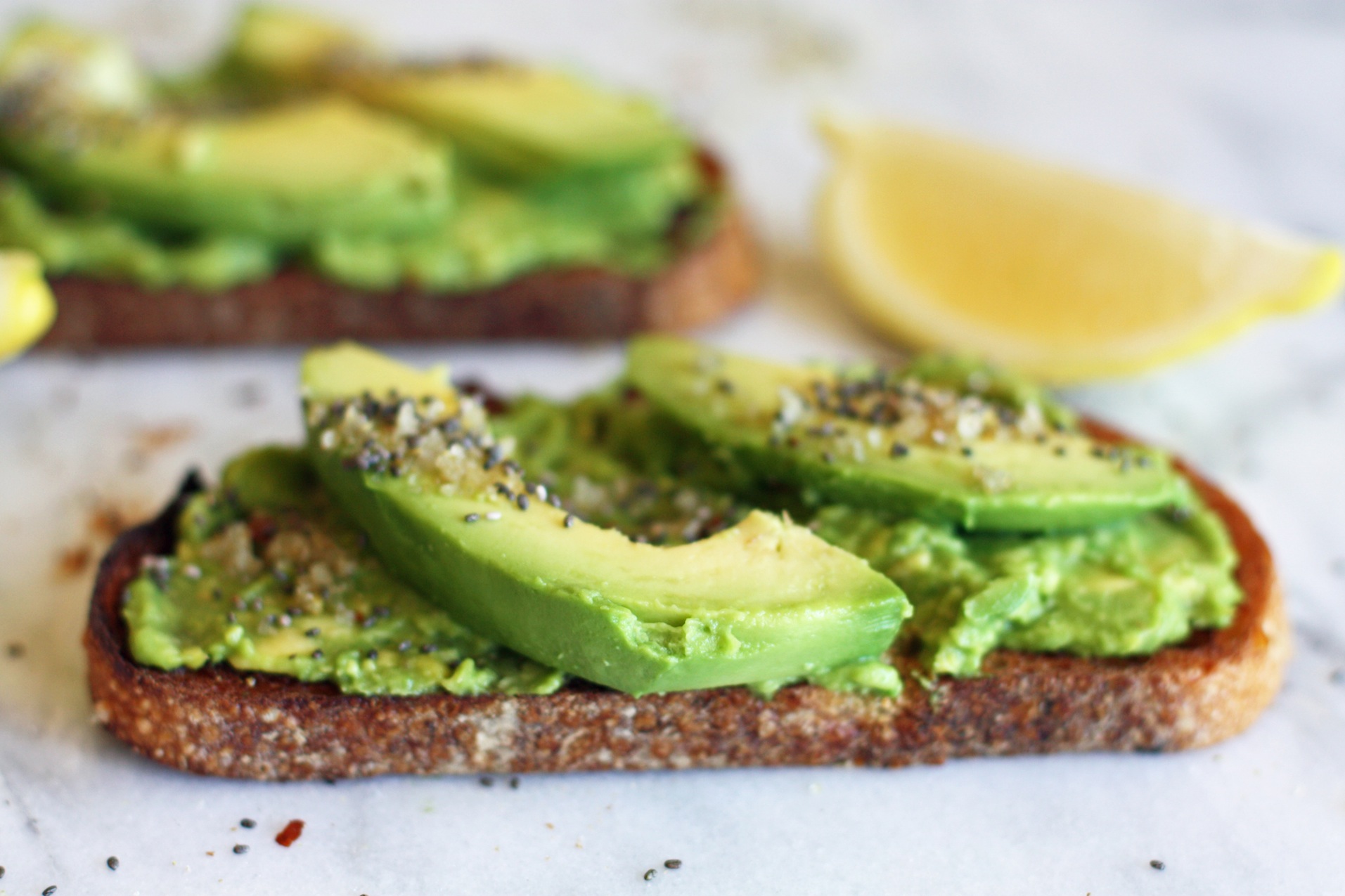 Toasted Avocado Tartine with Cumin Salt + Chia Seeds | Malibu Kitchen